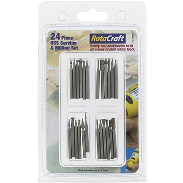 

Rotacraft frézovací HSS stopkové nástroje (sada 24 ks)