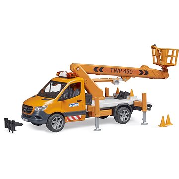 

Bruder 02679 MB Sprinter s houkačkou a servisní plošinou
