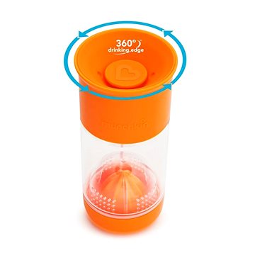 

Munchkin Netekoucí hrnek s infuzérem 414 ml oranžový