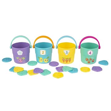

Playgro Počítání s barevnými skládacími kyblíčky