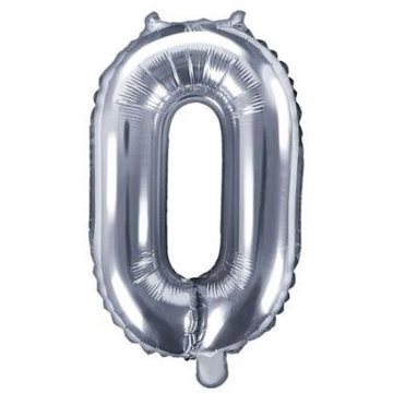 

PARTYDECO Balón foliový číslice stříbrná 35 cm - 0 (nelze plnit heliem)