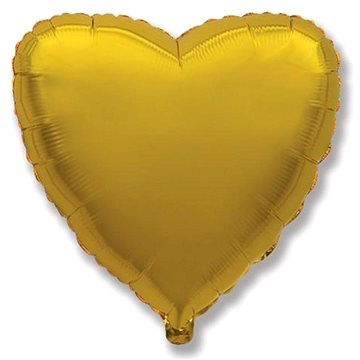 

FLEXMETAL Balón foliový srdce zlaté 45 cm