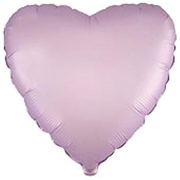 

FLEXMETAL Balón foliový srdce pastelové fialové - lilie 45 cm