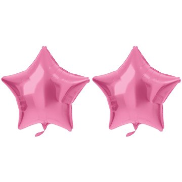 FOLAT Balón foliový - hvězda, metalická růžová , 48 cm, 2 ks