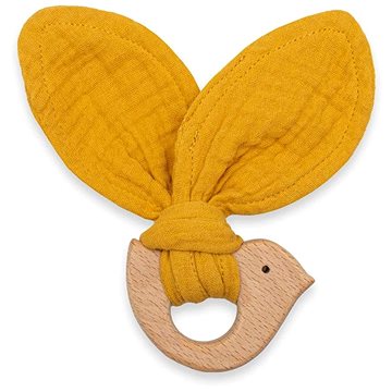 

New Baby Dětské kousátko s ptáčkem Bird mustard