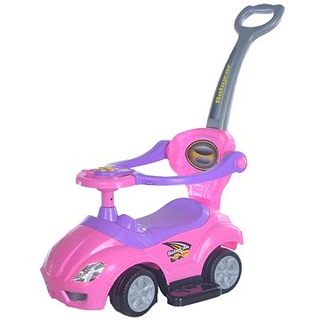 

Dětské odrážedlo s vodící tyčí 3v1 Mega Car růžové
