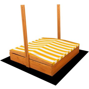 

Baby Mix Dřevěné pískoviště se stříškou 120 × 120 cm, žluto-bílé