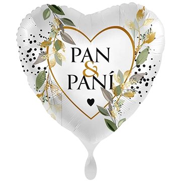 

AMSCAN Balón foliový pan a paní svatba srdce 43 cm