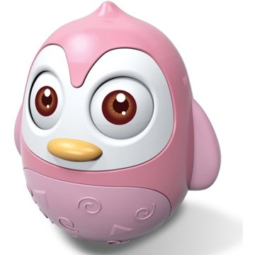 

BABY MIX Kývací hračka - tučňák, růžový