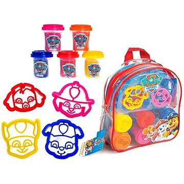 

MIKRO-TRADING Paw patrol sada tvarovacích hmot s vykrajovátky 5 barev 5 ks v batůžku