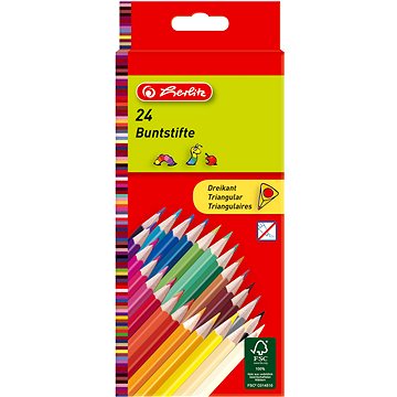 HERLITZ trojhranné 24 barev