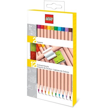 LEGO Pastelky, mix barev - 12 ks s LEGO klipem