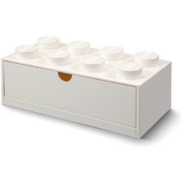

LEGO stolní box 8 se zásuvkou - bílá