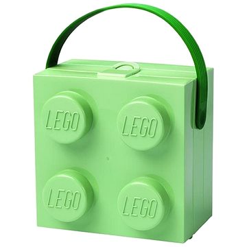 LEGO box s rukojetí - army zelená