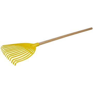 

Hrábě na listí 60 cm s dřevěnou rukojetív síťce