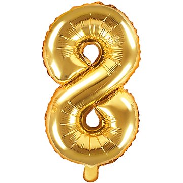 

Foliový balónek, 35cm, číslice "8", zlatý