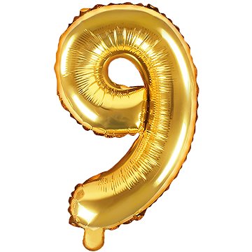 

Foliový balónek, 35cm, číslice "9", zlatý