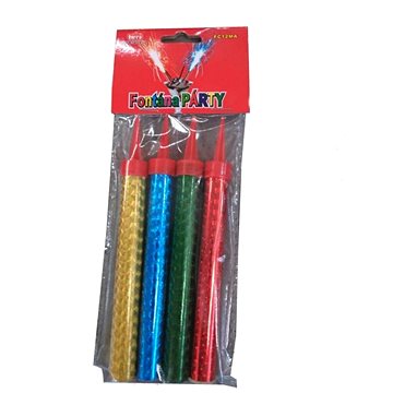 

Fontány párty na dort, 12cm, mix barev, 4ks