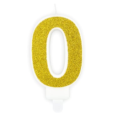

Svíčka narozeninová, 7cm, číslice "0", zlatá