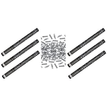 Konfety 60cm stříbrné metalické 6 ks