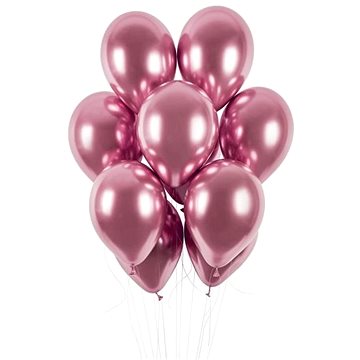

Balónky chromované 50 ks růžové lesklé - průměr 33 cm