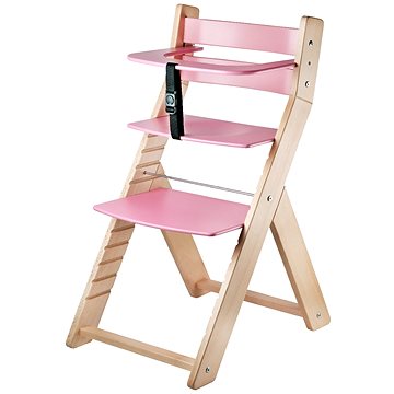 Rostoucí židle Wood Partner Luca Barva: lak/růžová - Rostoucí židle