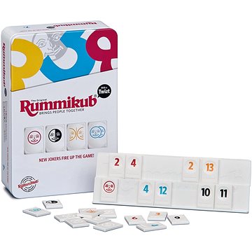 Rummikub TWIST Mini - plechovka - Společenská hra