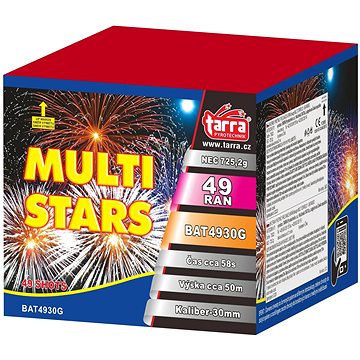 

Ohňostroj - baterie výmetnic multi stars 49 ran