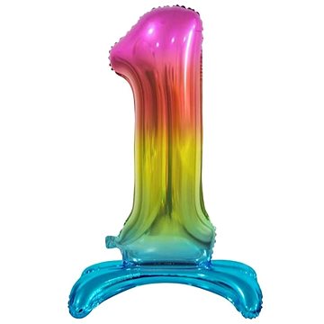 

Balónek foliový číslice duhová na podstavci, 74 cm - 1