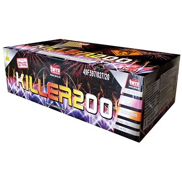 Profi složený ohňostroj killer 200 ran 