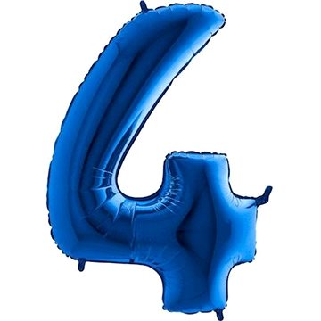 Balón foliový číslice modrá - blue 102 cm - 4 - Balonky