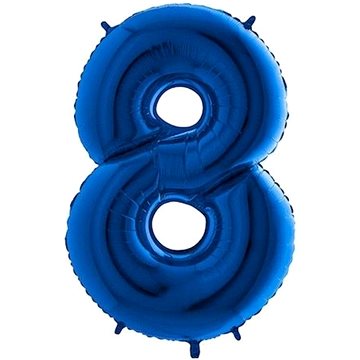 Balón foliový číslice modrá - blue 102 cm - 8 - Balonky