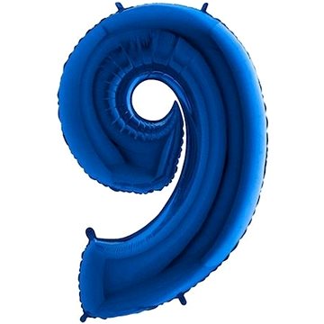 Balón foliový číslice modrá - blue 102 cm - 9 - Balonky