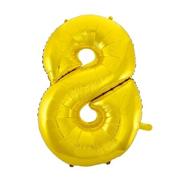 

Balón foliový číslice zlatá - gold 102 cm - 8