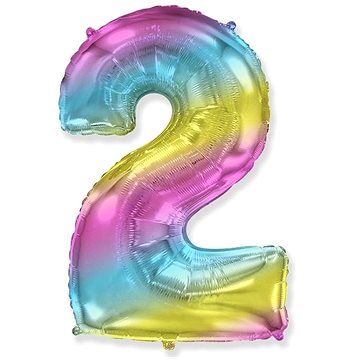 

Balón foliový číslice duhová - rainbow - 102 cm - 2