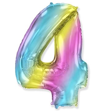 

Balón foliový číslice duhová - rainbow - 102 cm - 4