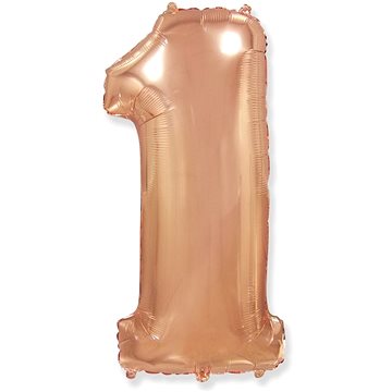 

Balón foliový číslice růžovo zlatá - rose gold 102 cm - 1