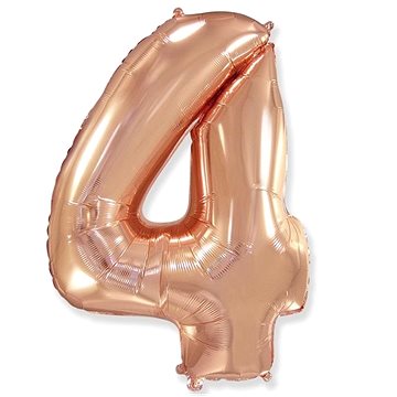 

Balón foliový číslice růžovo zlatá - rose gold 102 cm - 4