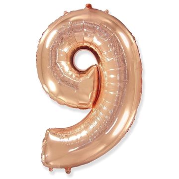 

Balón foliový číslice růžovo zlatá - rose gold 102 cm - 9