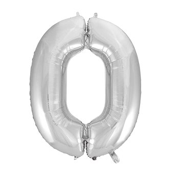 

Balón foliový číslice stříbrná - silver 102 cm - 0