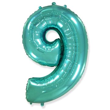 

Balón foliový číslice tyrkysová - tiffany 102 cm - 9