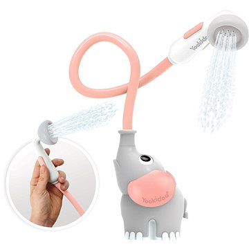 Yookidoo - Dětská sprcha slon - šedorůžová - Hračka do vody