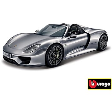 

Bburago 1:24 Porsche 918 Spyder Metallic šedá 18-21076