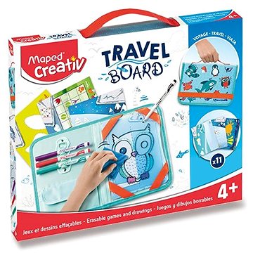 MAPED Travel Board - Hry a kreslení se zvířátky