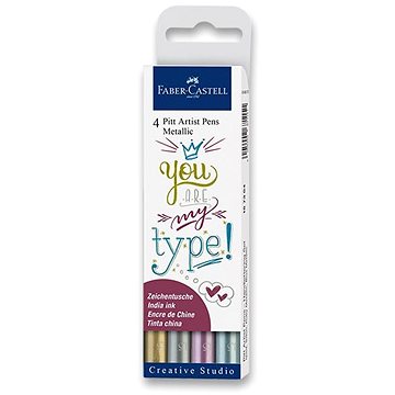 

FABER-CASTELL Pitt Artist Pen Metallic, 4 barvy