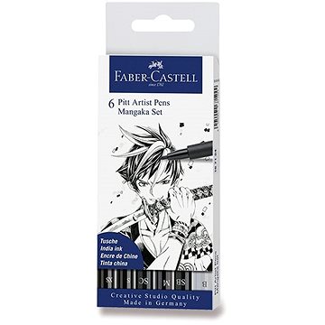

FABER-CASTELL Pitt Artist Pen Manga Mangaka, sada 6 ks