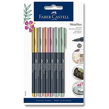 

Popisovače Faber-Castell Metallics, 6 metalických barev