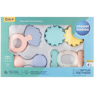 

Canpol babies První set chrastítek s kousátky Pastel