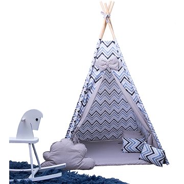 

BabyTýpka teepee Cikcak blue grey