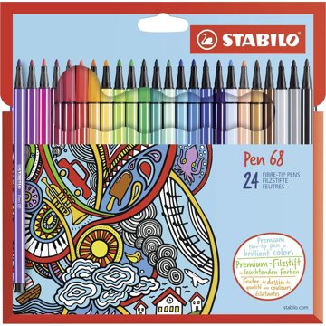 

STABILO Pen 68 kartonové pouzdro 24 barev
